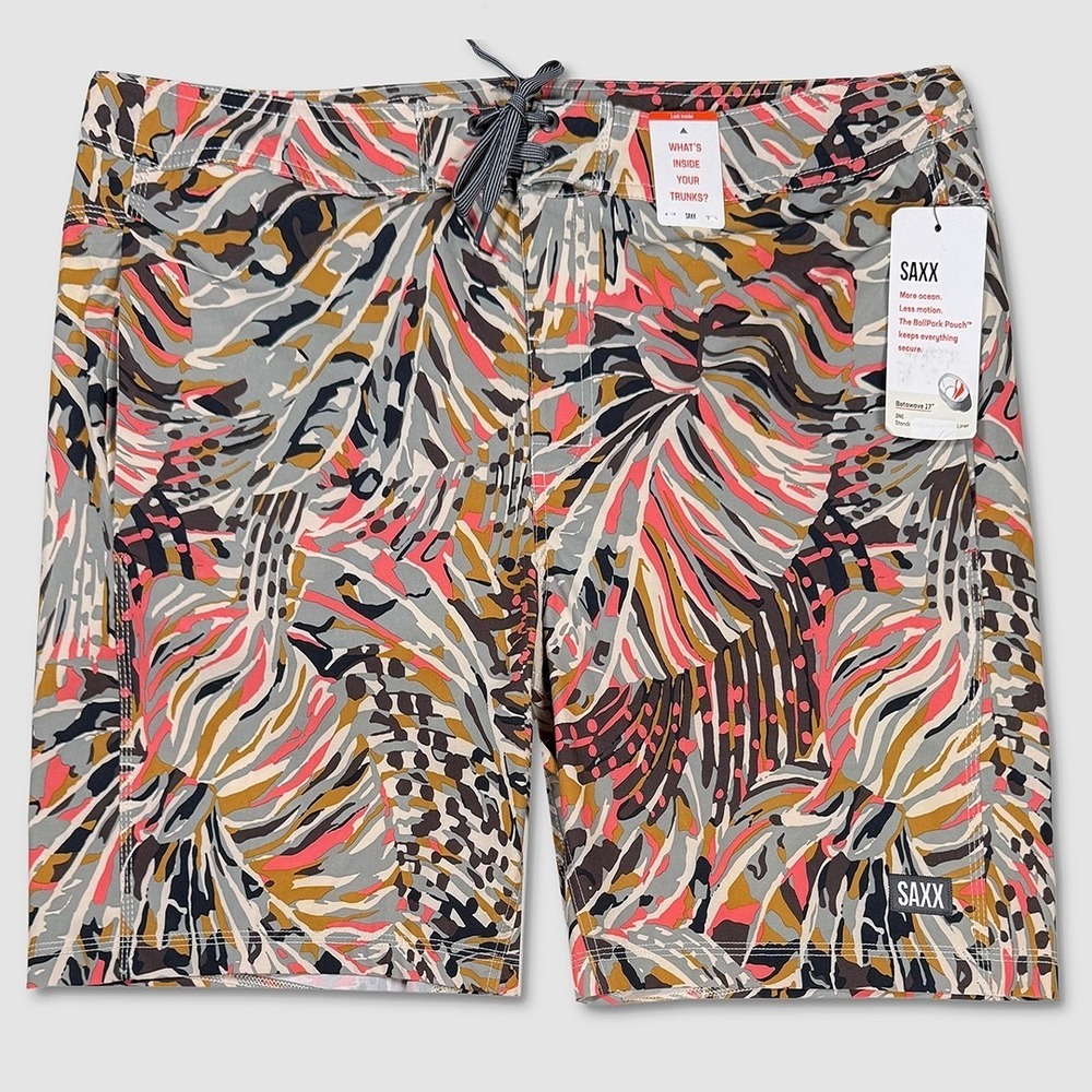 SAXX Betawave 2N1 Boardie‎ 17 Board Shorts - NWT Mens 38 Multicolor - #49037-H3